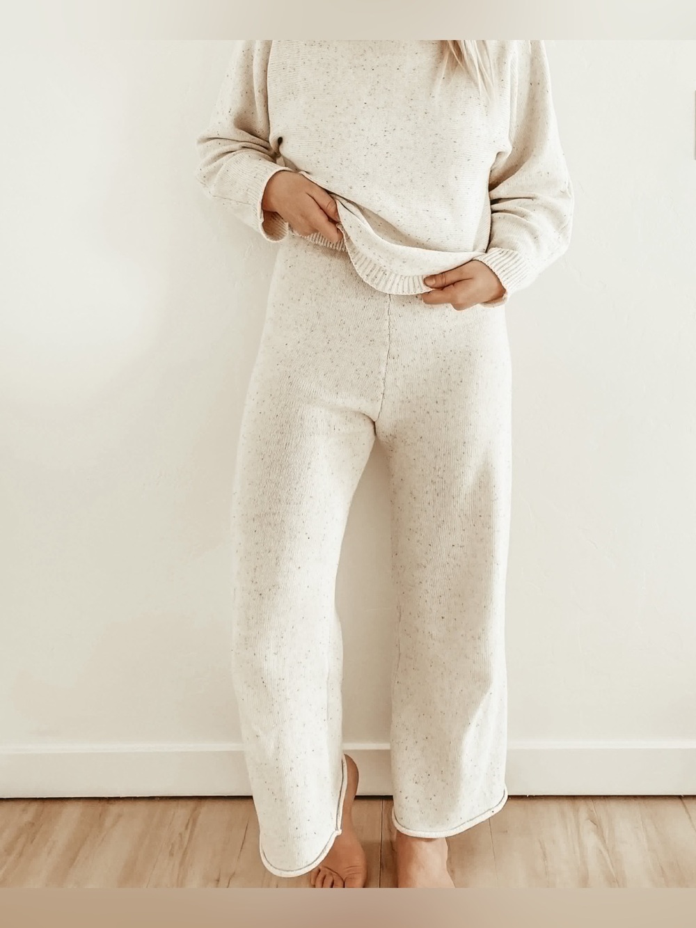 Oat Co sprinkle knit sweater and pants